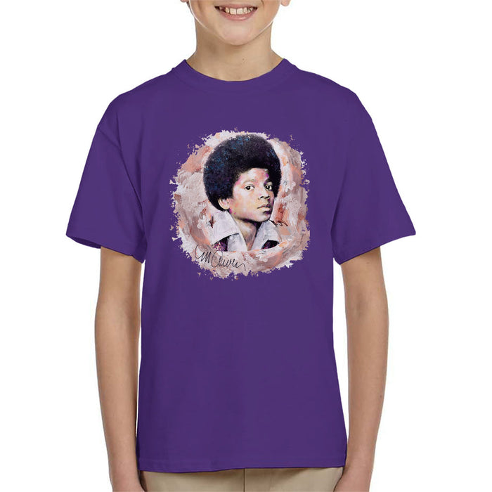 Sidney Maurer Original Portrait Of Michael Jackson Young Kid's T-Shirt