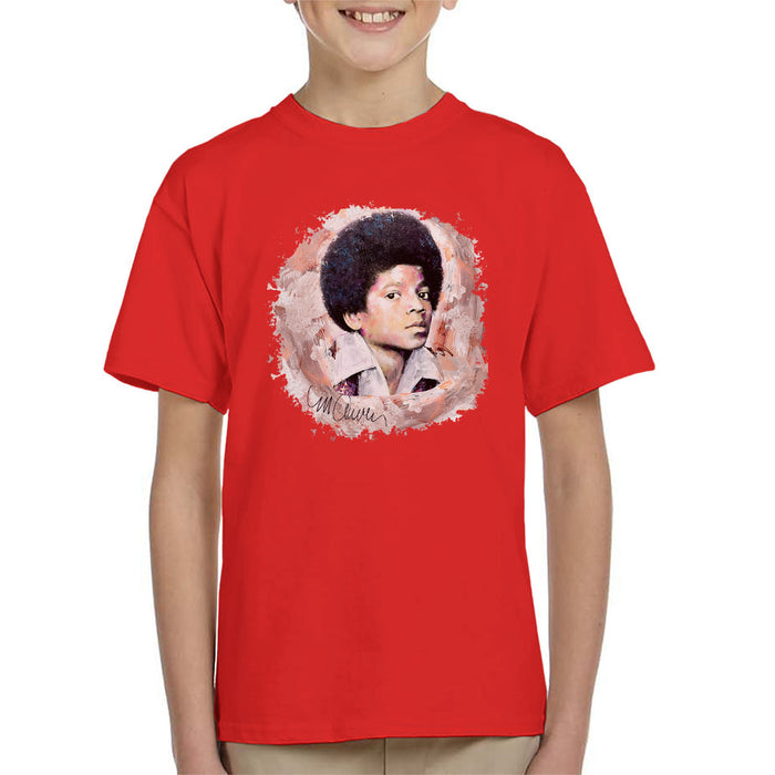 Sidney Maurer Original Portrait Of Michael Jackson Young Kid's T-Shirt