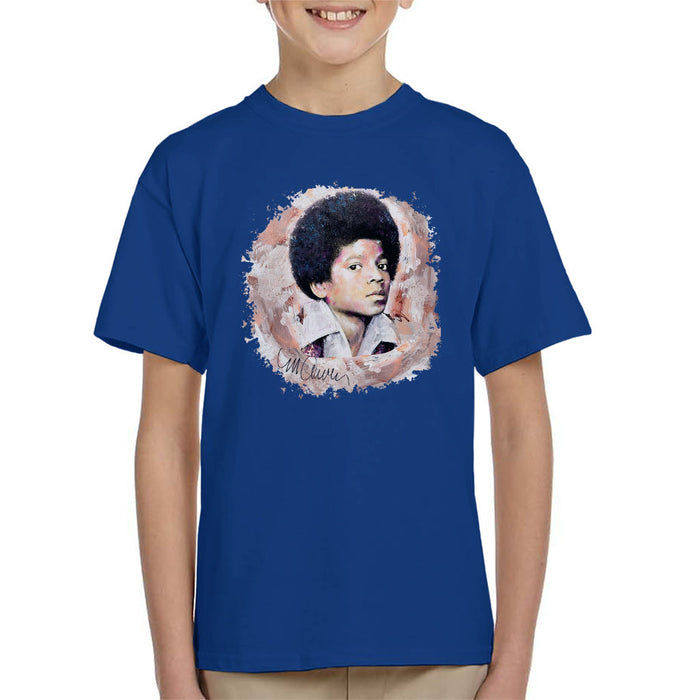 Sidney Maurer Original Portrait Of Michael Jackson Young Kid's T-Shirt