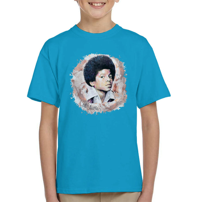 Sidney Maurer Original Portrait Of Michael Jackson Young Kid's T-Shirt