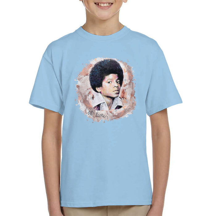 Sidney Maurer Original Portrait Of Michael Jackson Young Kid's T-Shirt