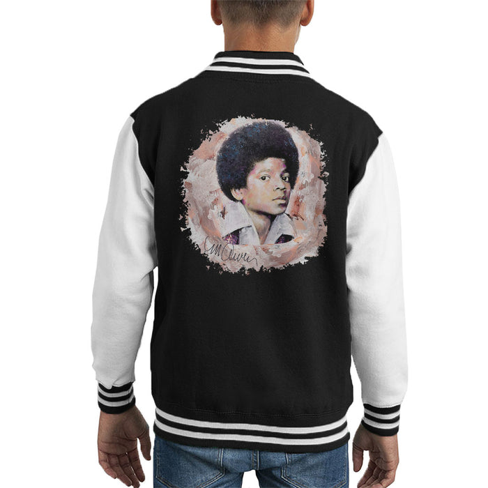Sidney Maurer Original Portrait Of Young Michael Jackson Kid's Varsity Jacket