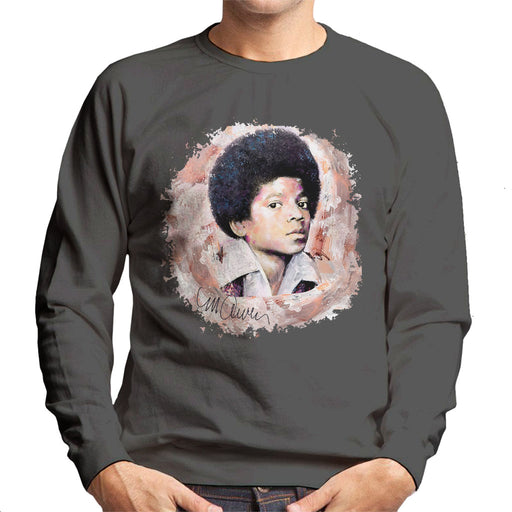 Sidney Maurer Original Portrait Of Young Michael Jackson Men's Sweatshirt