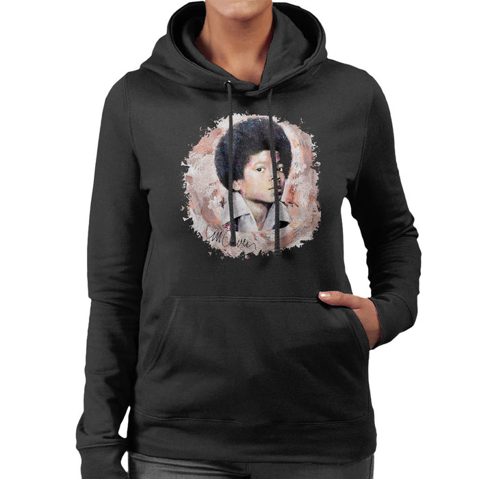 Sidney Maurer Original Portrait Of Michael Jackson Young Women's Hooded Sweatshirt