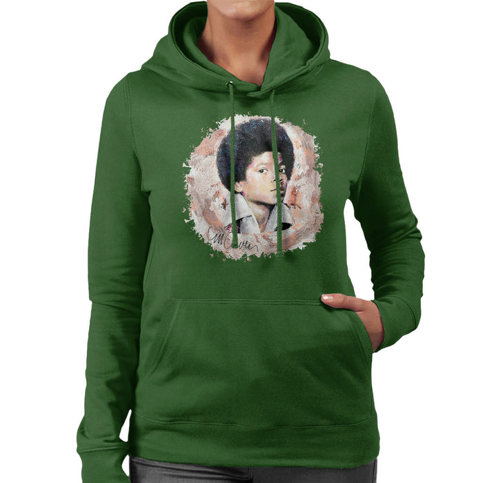 Sidney Maurer Original Portrait Of Michael Jackson Young Women's Hooded Sweatshirt