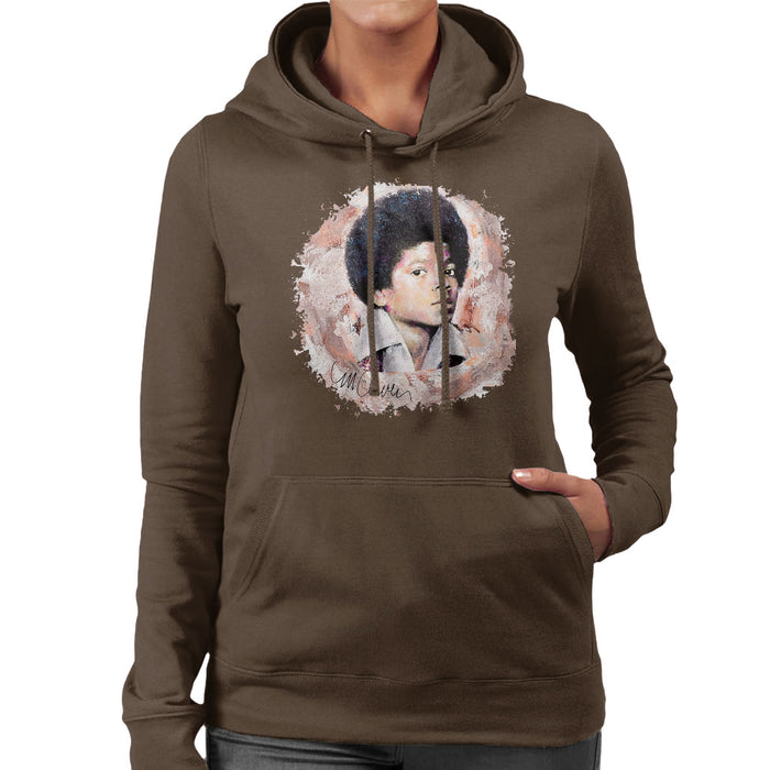 Sidney Maurer Original Portrait Of Michael Jackson Young Women's Hooded Sweatshirt