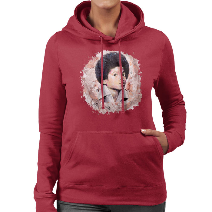 Sidney Maurer Original Portrait Of Michael Jackson Young Women's Hooded Sweatshirt