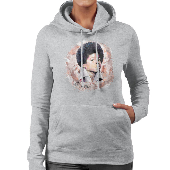 Sidney Maurer Original Portrait Of Michael Jackson Young Women's Hooded Sweatshirt