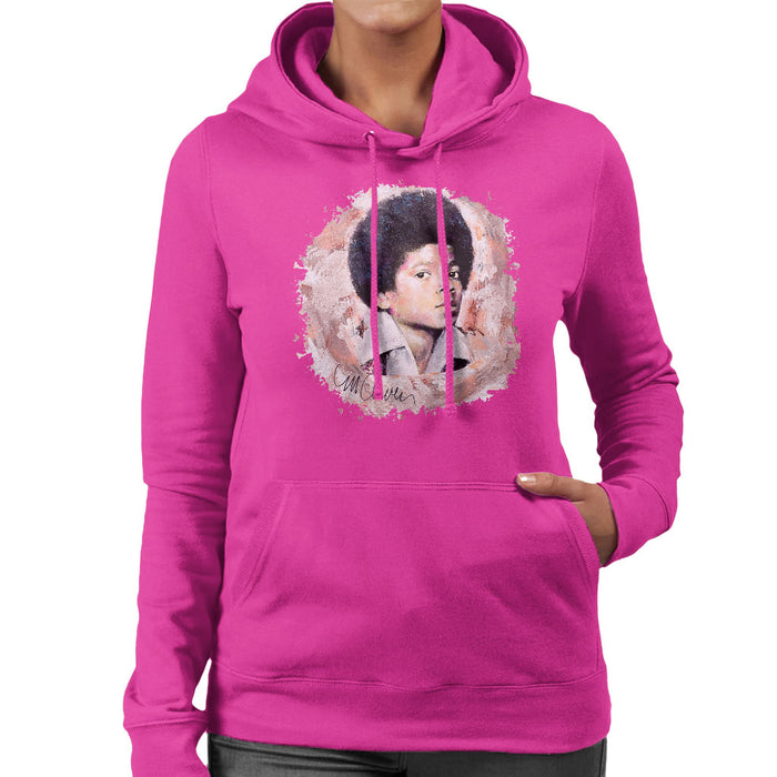 Sidney Maurer Original Portrait Of Michael Jackson Young Women's Hooded Sweatshirt