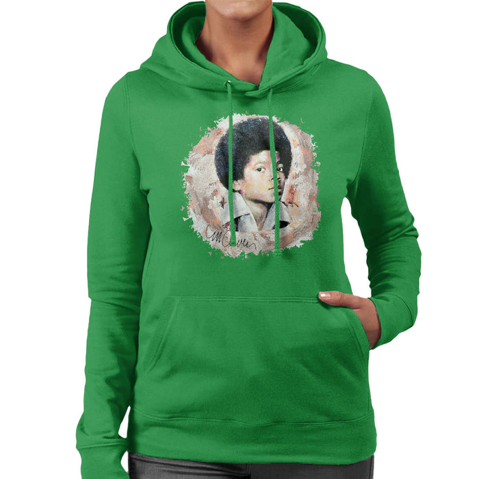 Sidney Maurer Original Portrait Of Michael Jackson Young Women's Hooded Sweatshirt