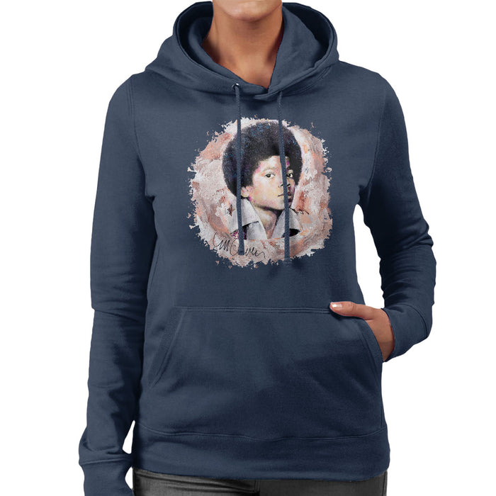 Sidney Maurer Original Portrait Of Michael Jackson Young Women's Hooded Sweatshirt