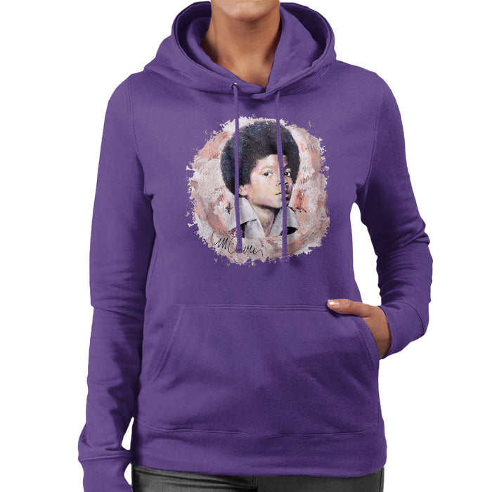 Sidney Maurer Original Portrait Of Michael Jackson Young Women's Hooded Sweatshirt