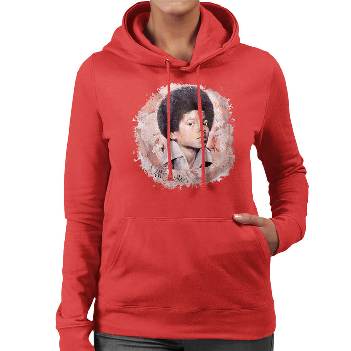 Sidney Maurer Original Portrait Of Michael Jackson Young Women's Hooded Sweatshirt