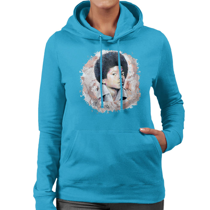 Sidney Maurer Original Portrait Of Michael Jackson Young Women's Hooded Sweatshirt
