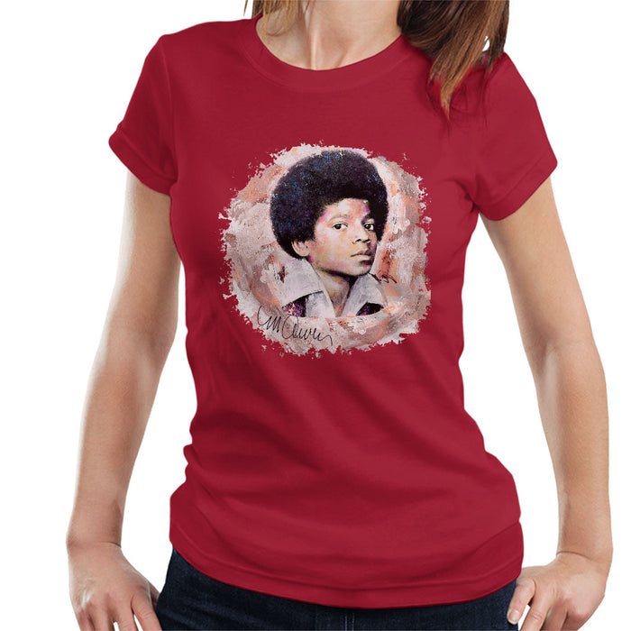 Sidney Maurer Original Portrait Of Michael Jackson Young Women's T-Shirt
