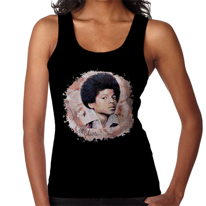 Sidney Maurer Original Portrait Of Michael Jackson Young Women's Vest
