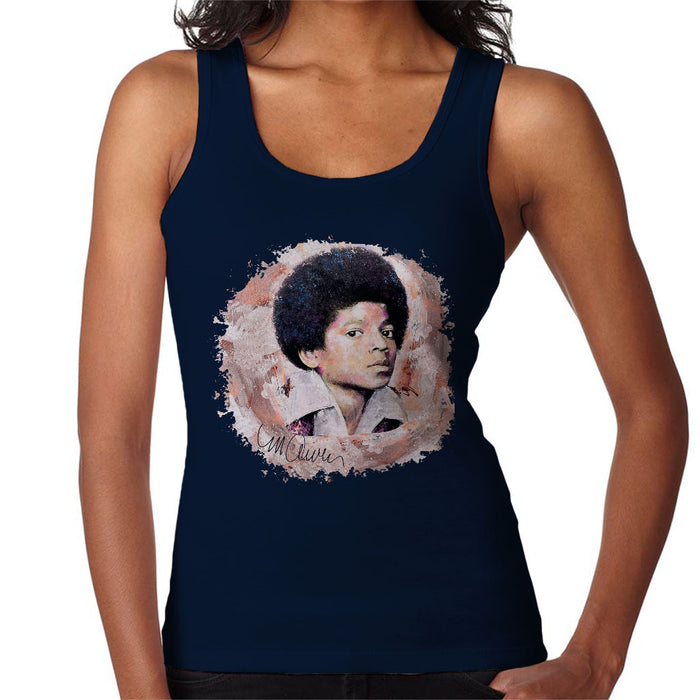 Sidney Maurer Original Portrait Of Michael Jackson Young Women's Vest