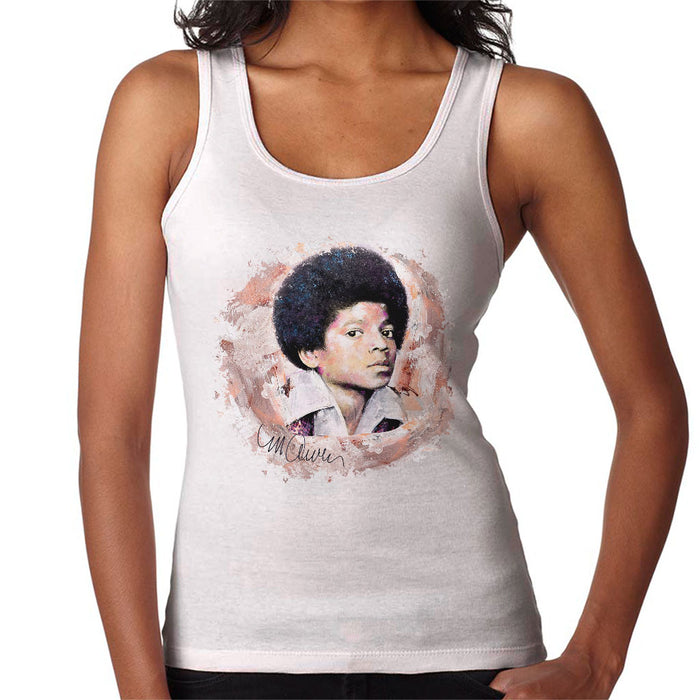 Sidney Maurer Original Portrait Of Michael Jackson Young Women's Vest