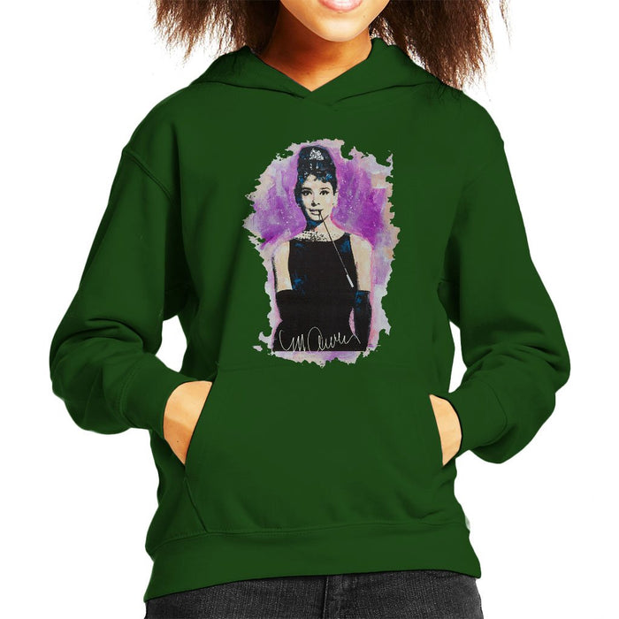 Sidney Maurer Original Portrait Of Audrey Hepburn Kids Hooded Sweatshirt - Kids Boys Hooded Sweatshirt