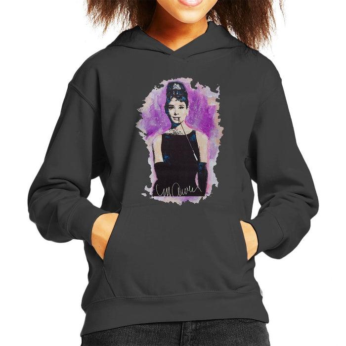 Sidney Maurer Original Portrait Of Audrey Hepburn Kids Hooded Sweatshirt - Kids Boys Hooded Sweatshirt