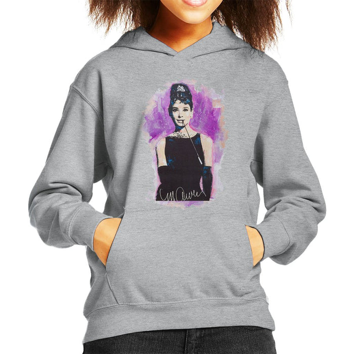 Sidney Maurer Original Portrait Of Audrey Hepburn Kids Hooded Sweatshirt - Kids Boys Hooded Sweatshirt