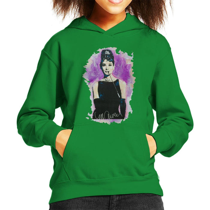 Sidney Maurer Original Portrait Of Audrey Hepburn Kids Hooded Sweatshirt - Kids Boys Hooded Sweatshirt