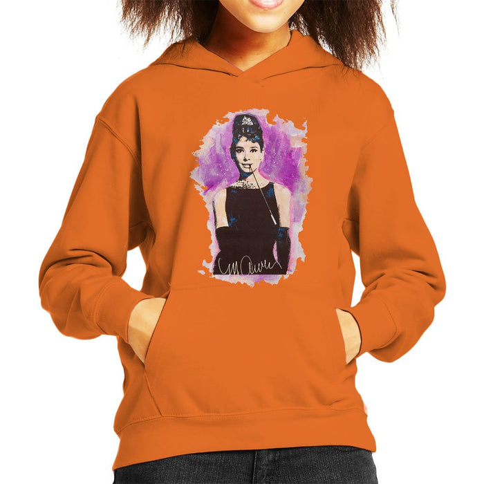 Sidney Maurer Original Portrait Of Audrey Hepburn Kids Hooded Sweatshirt - Kids Boys Hooded Sweatshirt