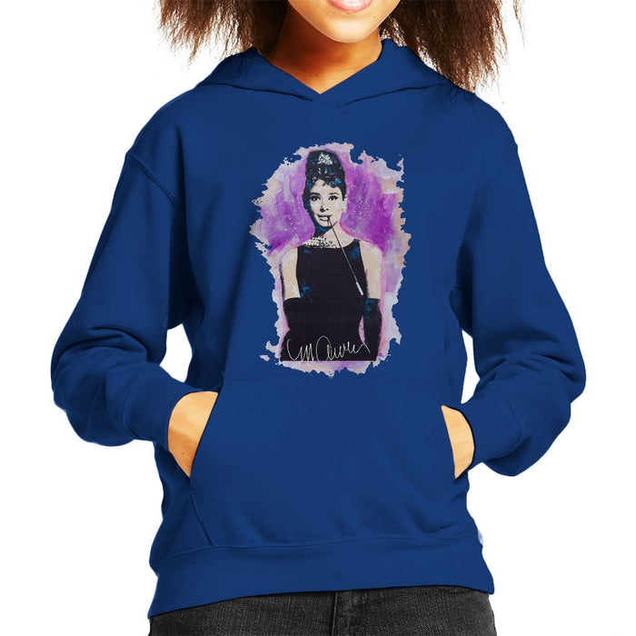Sidney Maurer Original Portrait Of Audrey Hepburn Kids Hooded Sweatshirt - Kids Boys Hooded Sweatshirt