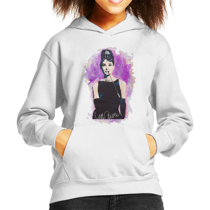 Sidney Maurer Original Portrait Of Audrey Hepburn Kids Hooded Sweatshirt - Kids Boys Hooded Sweatshirt