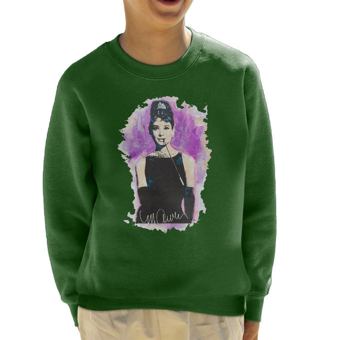 Sidney Maurer Original Portrait Of Audrey Hepburn Kids Sweatshirt - Kids Boys Sweatshirt