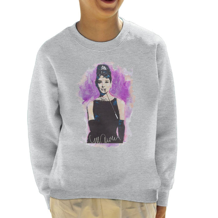 Sidney Maurer Original Portrait Of Audrey Hepburn Kids Sweatshirt - Kids Boys Sweatshirt