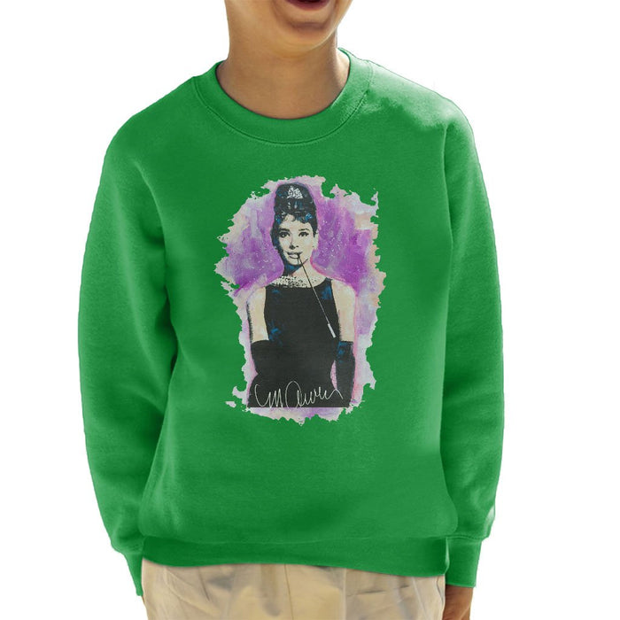 Sidney Maurer Original Portrait Of Audrey Hepburn Kids Sweatshirt - Kids Boys Sweatshirt