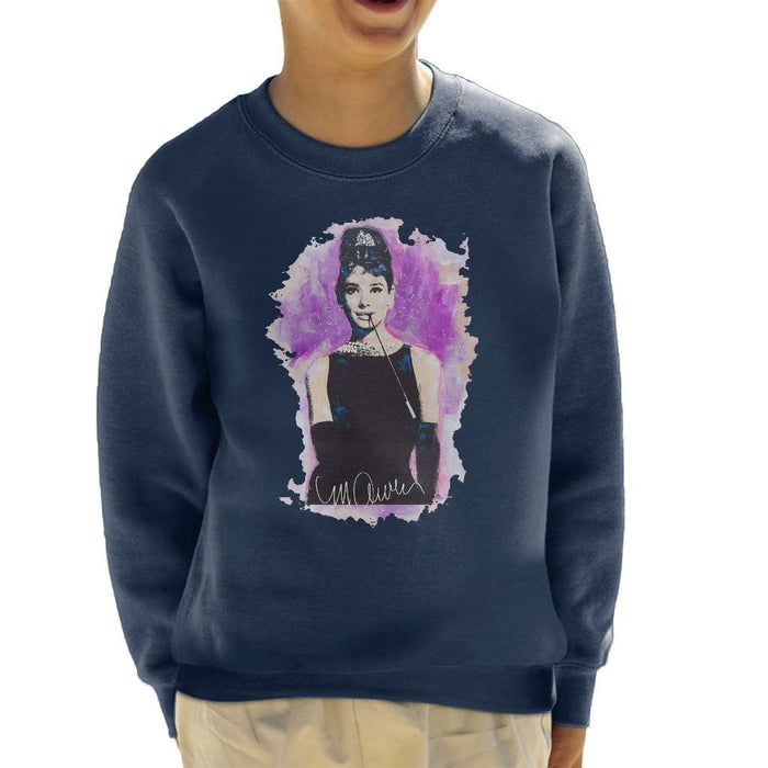 Sidney Maurer Original Portrait Of Audrey Hepburn Kids Sweatshirt - Kids Boys Sweatshirt