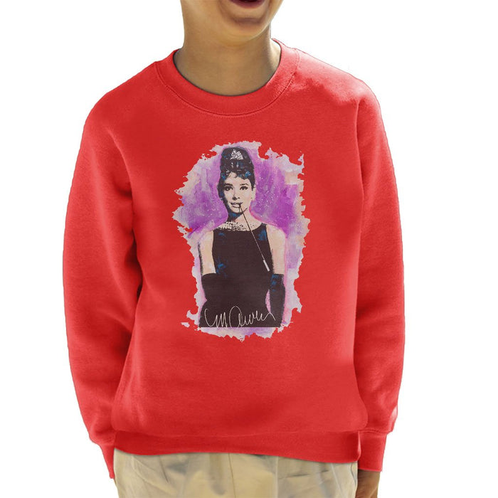 Sidney Maurer Original Portrait Of Audrey Hepburn Kids Sweatshirt - Kids Boys Sweatshirt
