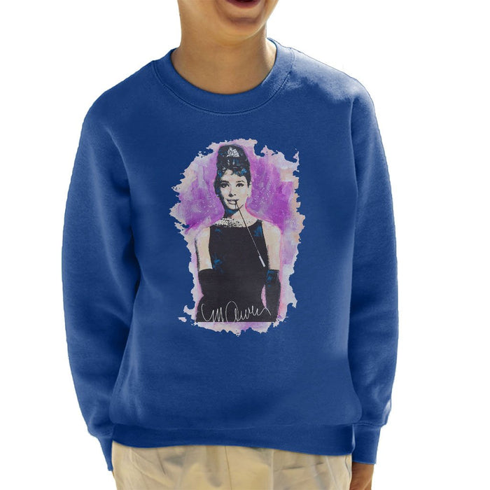 Sidney Maurer Original Portrait Of Audrey Hepburn Kids Sweatshirt - Kids Boys Sweatshirt