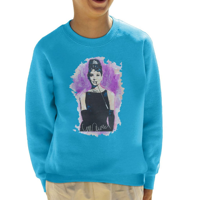 Sidney Maurer Original Portrait Of Audrey Hepburn Kids Sweatshirt - Kids Boys Sweatshirt