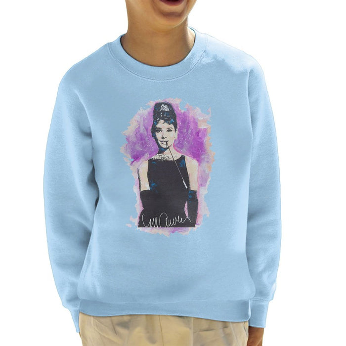 Sidney Maurer Original Portrait Of Audrey Hepburn Kids Sweatshirt - Kids Boys Sweatshirt