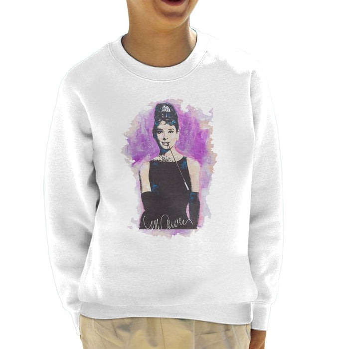 Sidney Maurer Original Portrait Of Audrey Hepburn Kids Sweatshirt - Kids Boys Sweatshirt