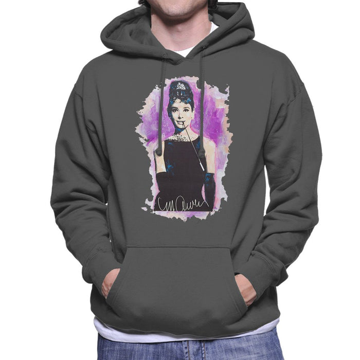 Sidney Maurer Original Portrait Of Audrey Hepburn Mens Hooded Sweatshirt - Mens Hooded Sweatshirt