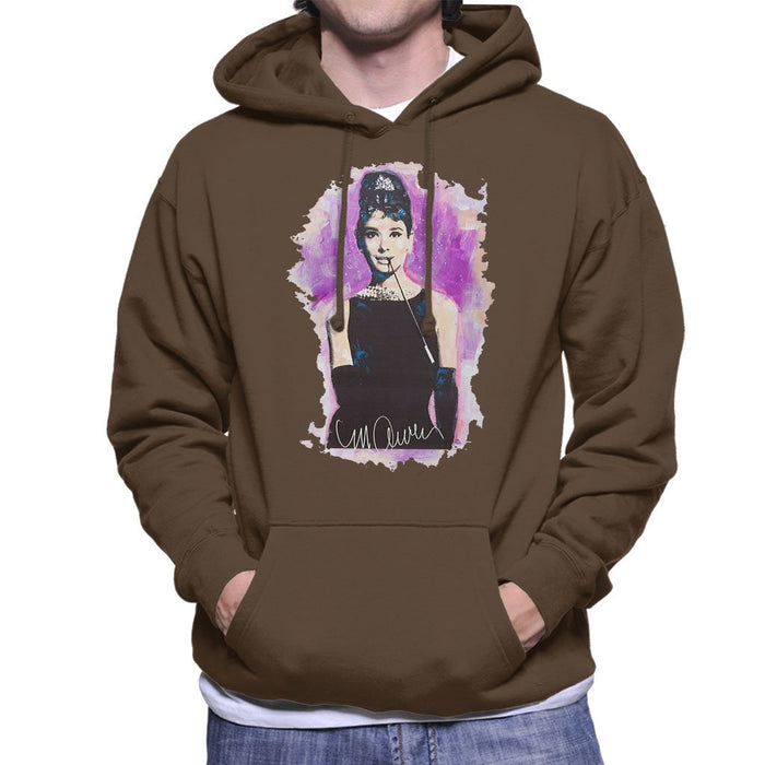 Sidney Maurer Original Portrait Of Audrey Hepburn Mens Hooded Sweatshirt - Mens Hooded Sweatshirt