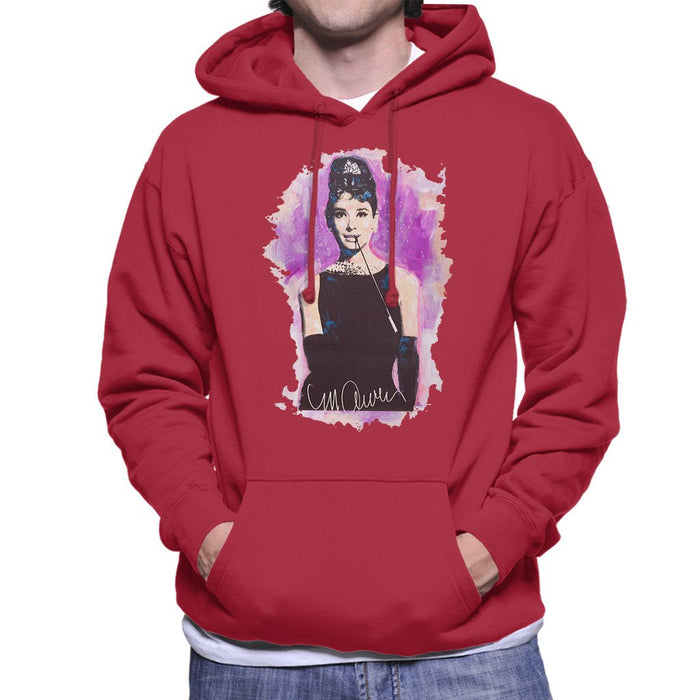 Sidney Maurer Original Portrait Of Audrey Hepburn Mens Hooded Sweatshirt - Mens Hooded Sweatshirt