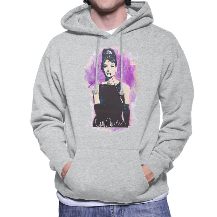 Sidney Maurer Original Portrait Of Audrey Hepburn Mens Hooded Sweatshirt - Mens Hooded Sweatshirt