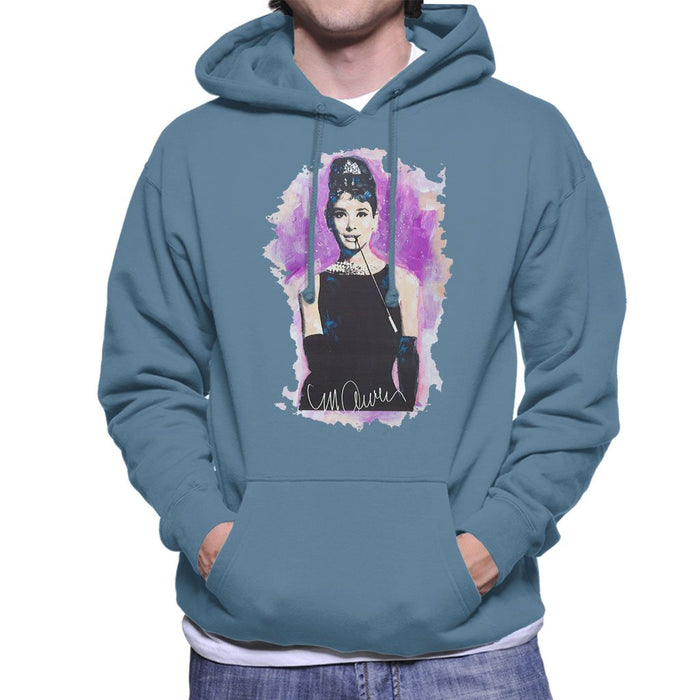 Sidney Maurer Original Portrait Of Audrey Hepburn Mens Hooded Sweatshirt - Mens Hooded Sweatshirt