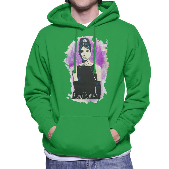 Sidney Maurer Original Portrait Of Audrey Hepburn Mens Hooded Sweatshirt - Mens Hooded Sweatshirt