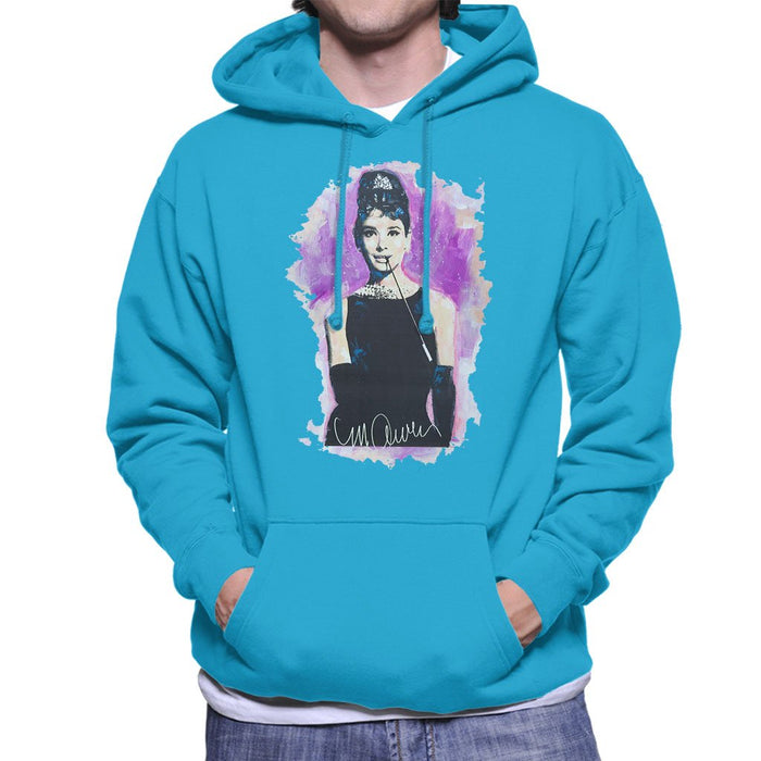 Sidney Maurer Original Portrait Of Audrey Hepburn Mens Hooded Sweatshirt - Mens Hooded Sweatshirt