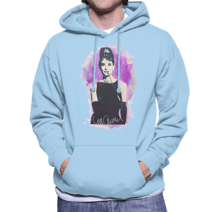 Sidney Maurer Original Portrait Of Audrey Hepburn Mens Hooded Sweatshirt - Mens Hooded Sweatshirt