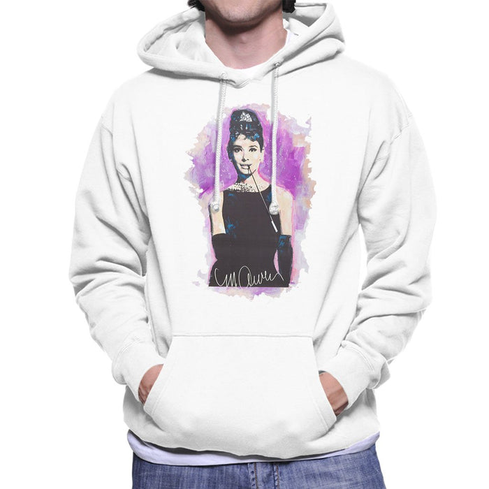 Sidney Maurer Original Portrait Of Audrey Hepburn Mens Hooded Sweatshirt - Mens Hooded Sweatshirt