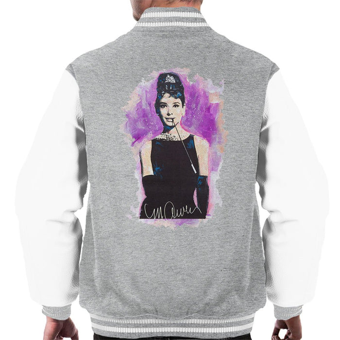 Sidney Maurer Original Portrait Of Audrey Hepburn Mens Varsity Jacket - Mens Varsity Jacket