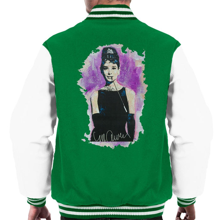 Sidney Maurer Original Portrait Of Audrey Hepburn Mens Varsity Jacket - Mens Varsity Jacket