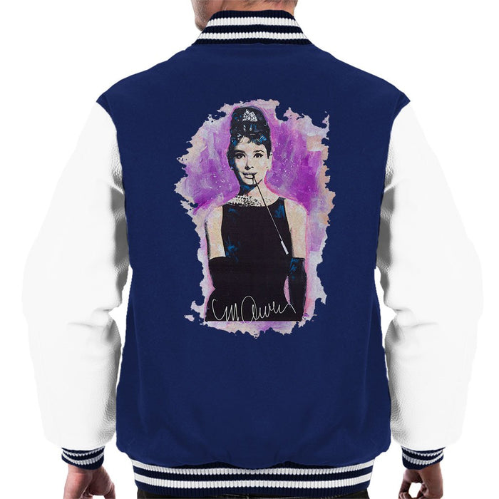 Sidney Maurer Original Portrait Of Audrey Hepburn Mens Varsity Jacket - Mens Varsity Jacket